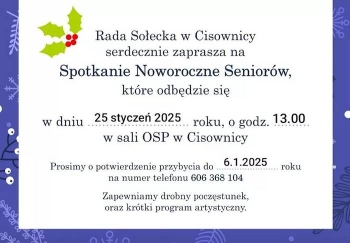 Spotkanie Noworoczne Seniorów